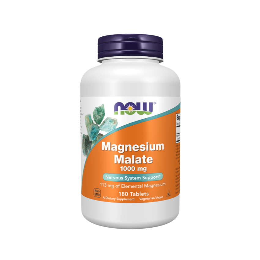 Now Foods Magnesium Malate 1000mg – 180 Comprimidos