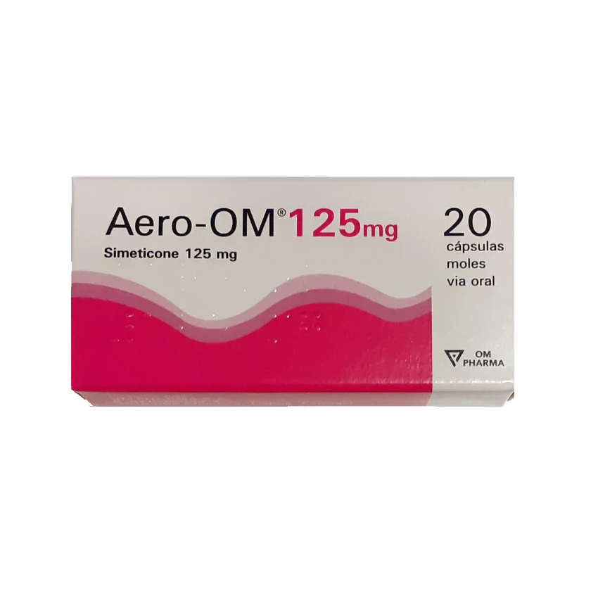  Aero-OM Simeticone 125 mg – 20 Cápsulas Moles